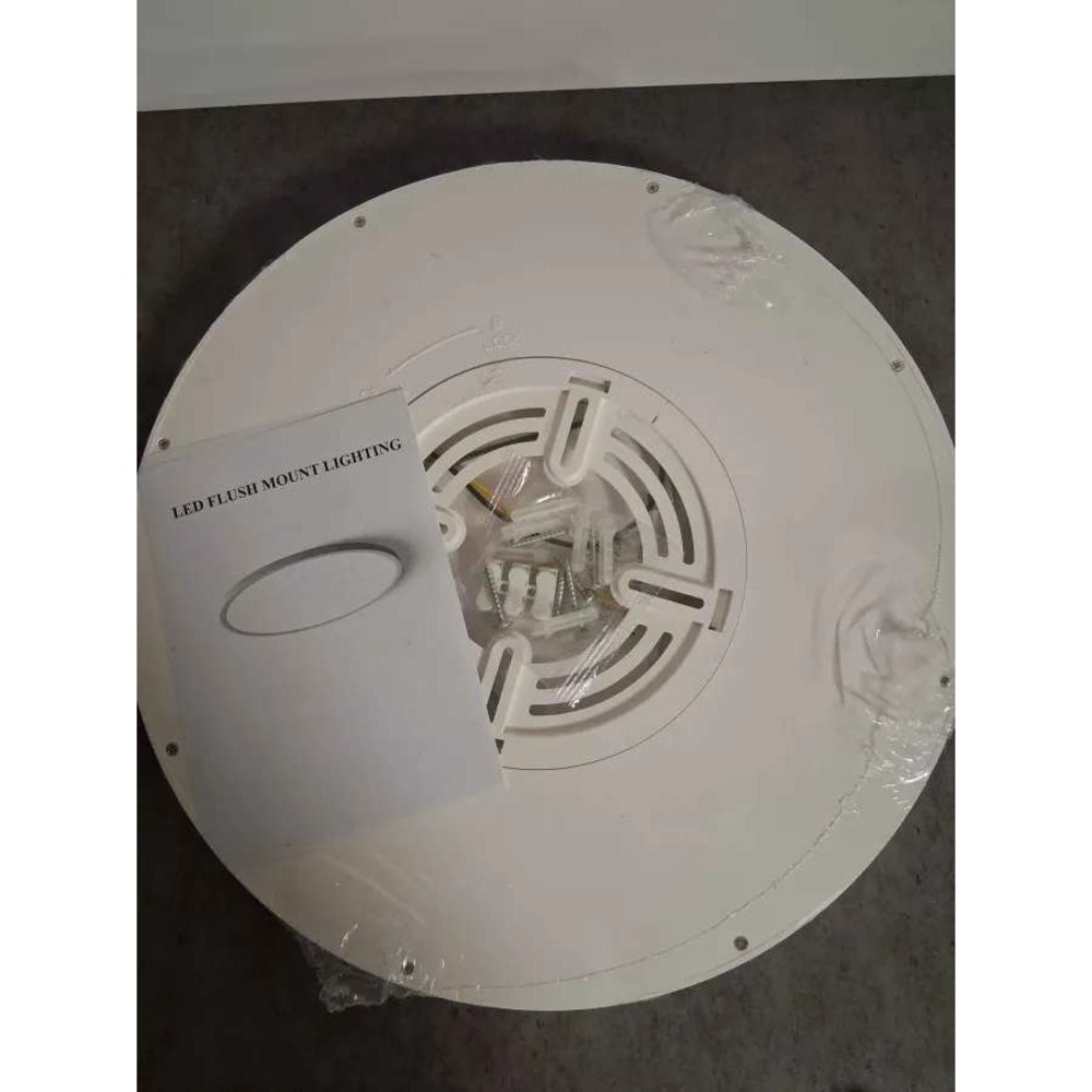 HSL HSL5002 12 Inch Ultra Slim LED Flush Mount Ceiling Light White Round Fixture
